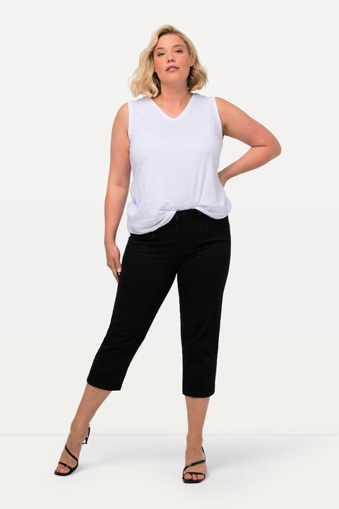 Produktbild Ulla Popken Hose Mony, wadenlang, Zipptaschen, Stretch (60)