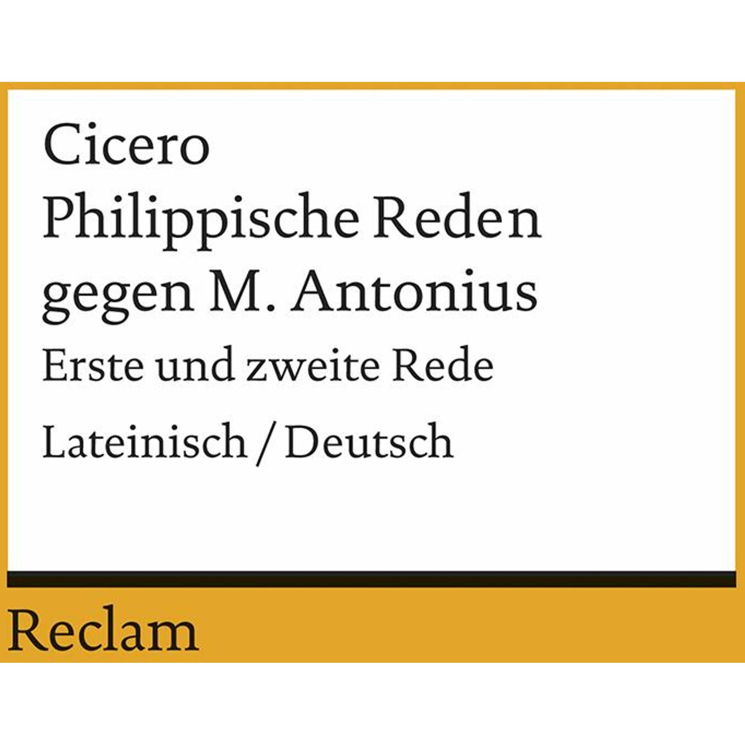 Thumbnail - Philippische Reden gegen M. Antonius, Belletristik von Cicero