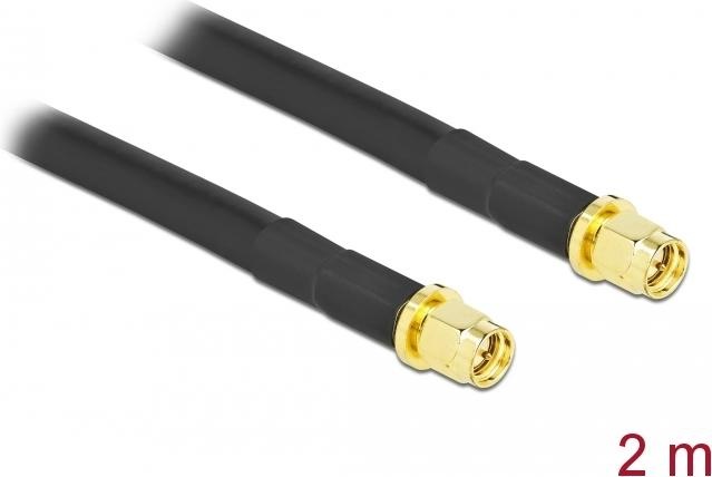 Produktbild Delock Antennenkabel SMA Stecker zu SMA Stecker LMR/CFD300 2 m low loss (0.31 dB, Antennenkabel)