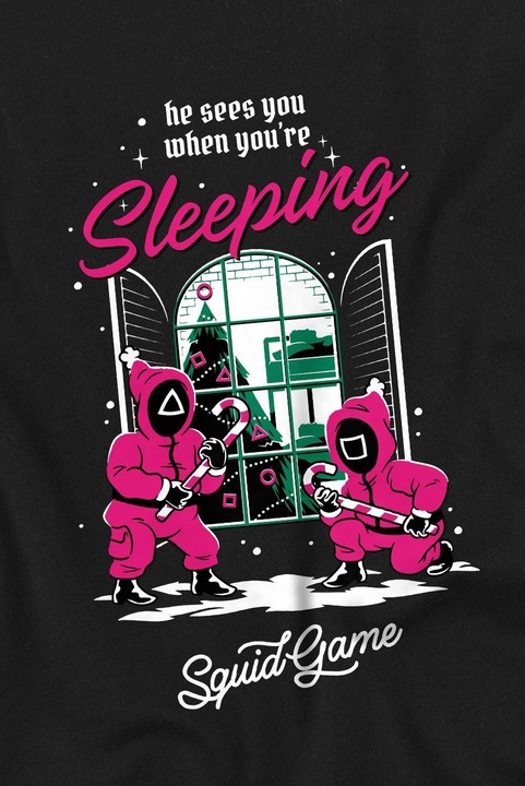 Immagine prodotto Squid Game He Sees You When You're Sleeping Maglietta Adulto Unisex (M)