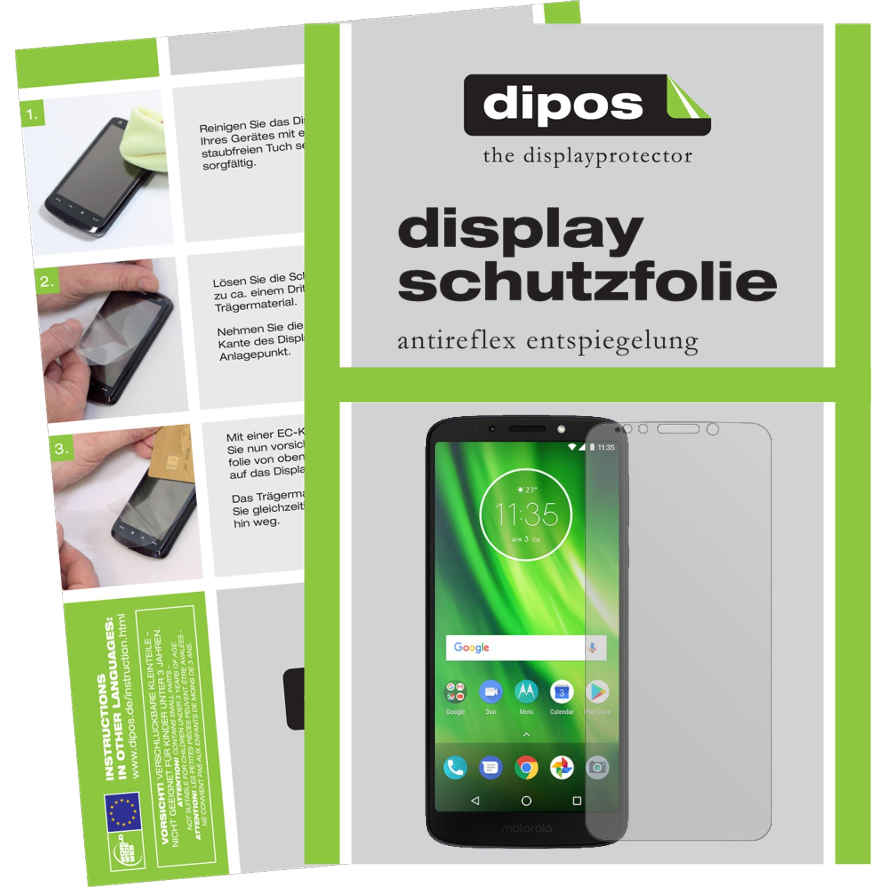 Dipos Displayschutzfolie Antireflex (6 Stück, Motorola Moto G6 Play), Smartphone Schutzfolie, Transparent