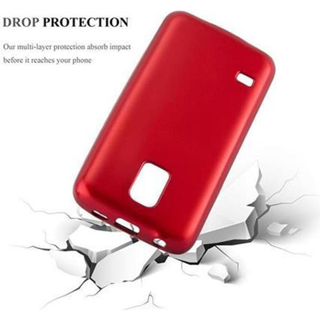 Thumbnail - Cadorabo TPU Matt Metallic Cover (Samsung Galaxy S5, Samsung Galaxy S5 Neo), Smartphone Hülle, Rot
