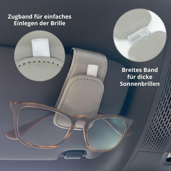 Actual product image Hermex Brillenablage fürs Auto Sonnenblende-Clip Sonnenbrillenhalter Etui