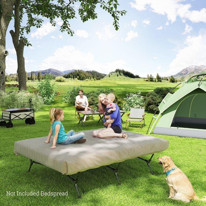 Actual product image Swisshandel24 Feldbett Campingbett mit Luftmatratze Pumpe 200 x 153 cm belastbar bis 200 kg