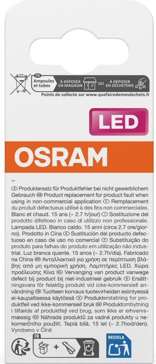 Image du produit Osram LED Star Classic P 25 Filament 1.8W 827 Clear B22d (B22d, 250 lm, 6x)