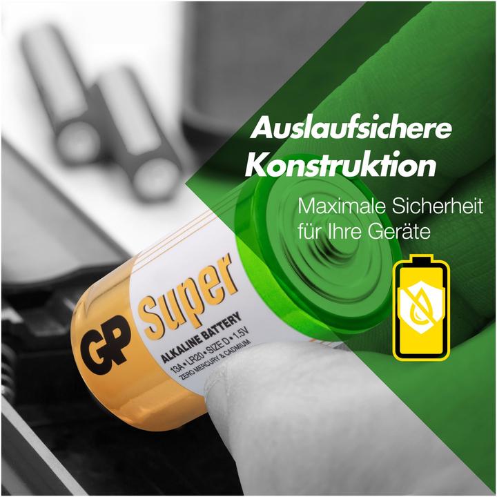 Produktbild GP Batteries Batterie D Mono Super, 4 Stück (4 Stk., D)