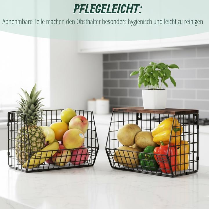 Produktbild Relaxdays Obstkorb Wandregal