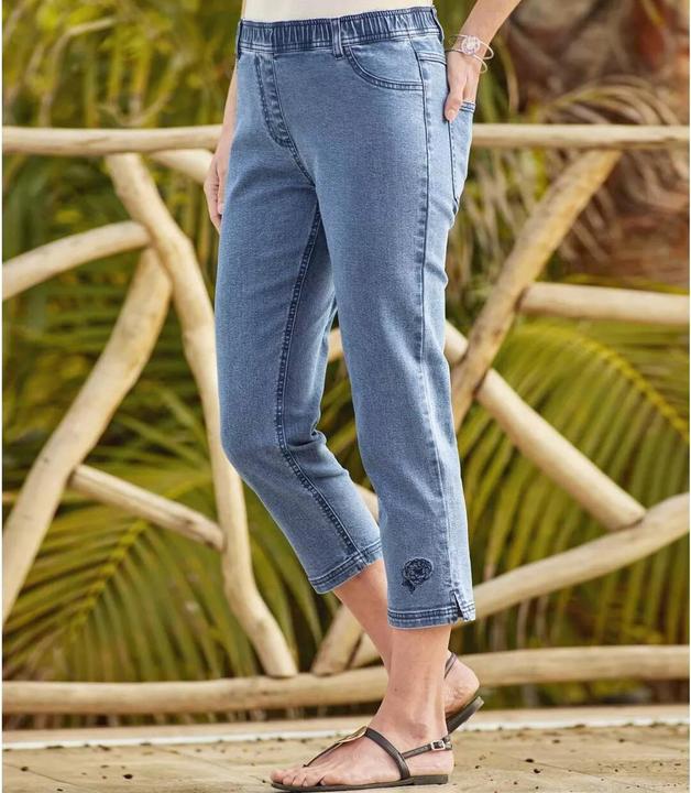 Produktbild Atlas For Women Bestickte 78Tregging aus StretchDenim