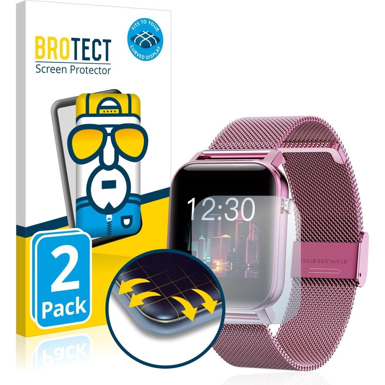 BROTECT Full-Cover Displayschutz, Smartwatch Schutzfolie, Transparent