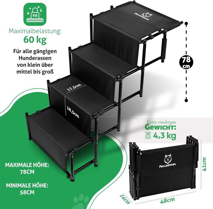 Image du produit Fellbengel Klappbare Hundetreppe (Chien, Pliable)