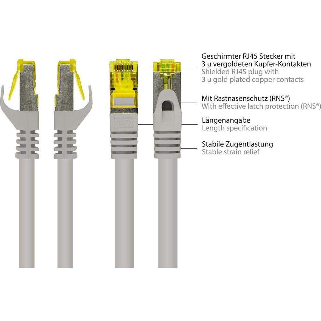 Thumbnail - Varia SO-34692 - Patchkabel Cat.7, S/FTP, 30m, grau (S/FTP, CAT7, 30 m), Netzwerkkabel