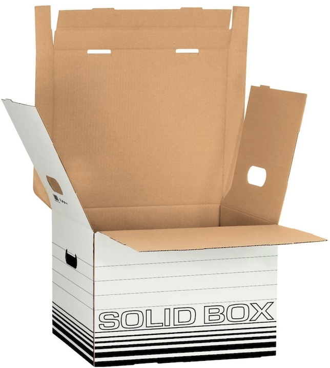 Produktbild Leitz Archivbox Karton Weiss, Schwarz 10 St. (A4)