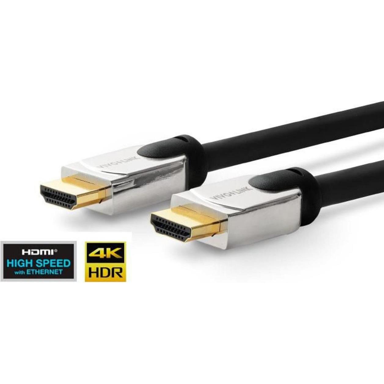 Vivolink HDMI (Typ A) — HDMI (Typ A) (10 m), Cavo video, Nero