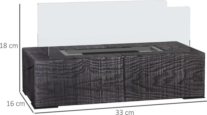 Actual product image Homcom Ethanol fireplace (33 x 16 x 18 cm)