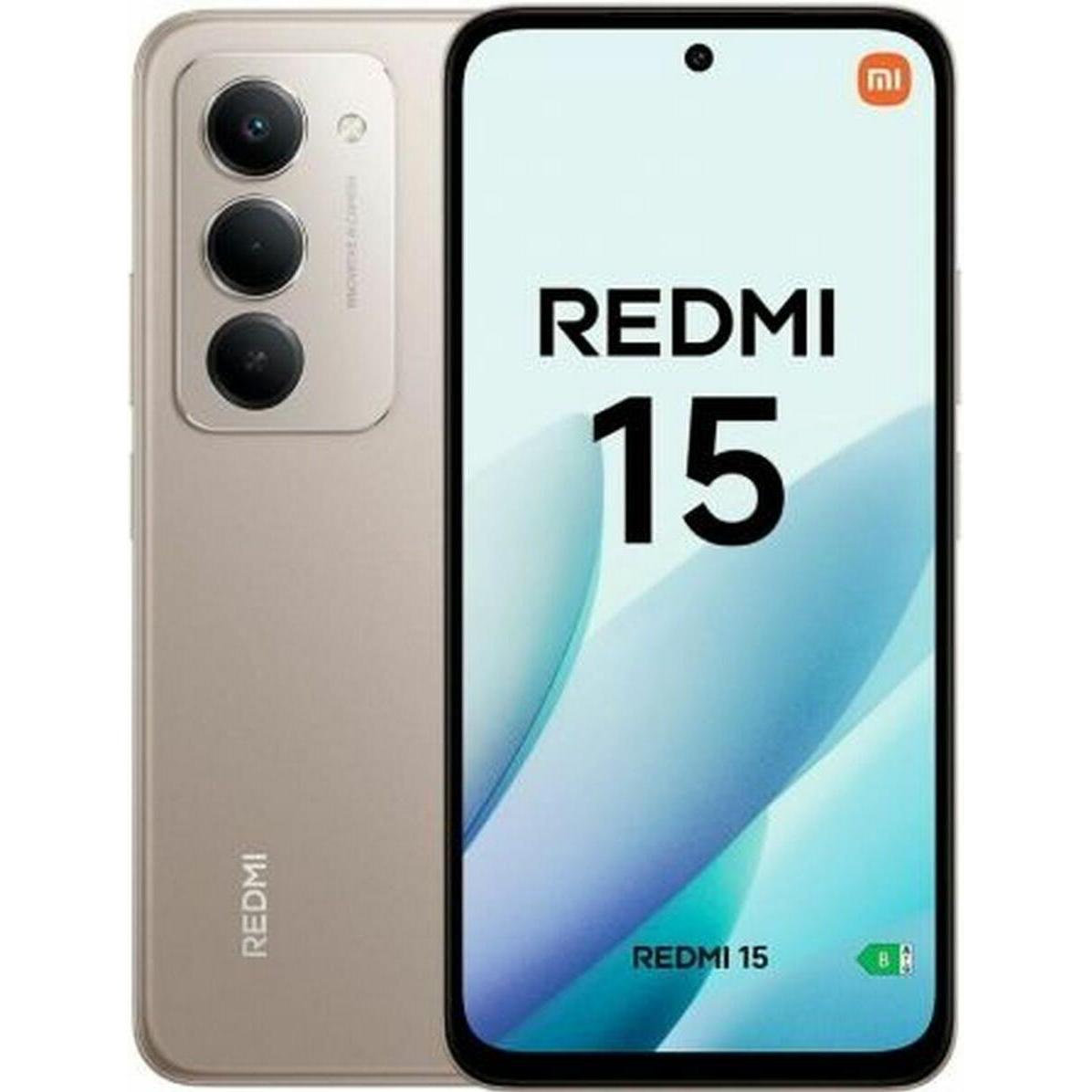 Xiaomi Redmi 15 4G (256 GB, Titan Gray, 6.90", Hybrid Dual SIM, 4G), Smartphone, Grau