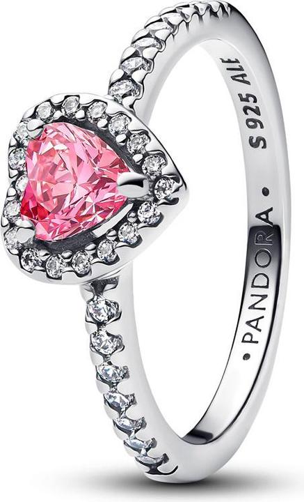 Produktbild Pandora Erhabenes Rosafarbenes Herz Ring (18, 925 Silber)