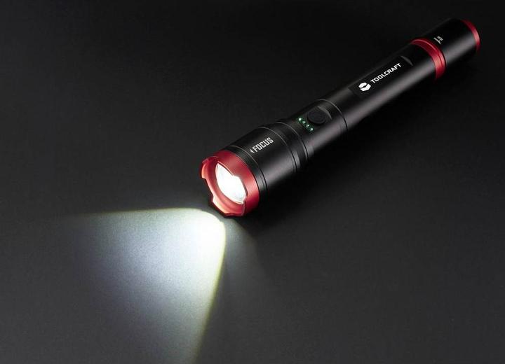 Image du produit Toolcraft Taschenlampe verstellbar, Einstellbare Punktgrösse, mit Stroboskopmod (29.90 cm, 1300 lm)
