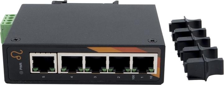 Image du produit Exsys Commutateur Ethernet industriel 5 ports 5*10/100Tx, 12-48VDC Power Input Version compacte (5 ports)