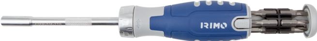 Actual product image Irimo Ratchet bit holder screwdriver with 12 bits (1/4")