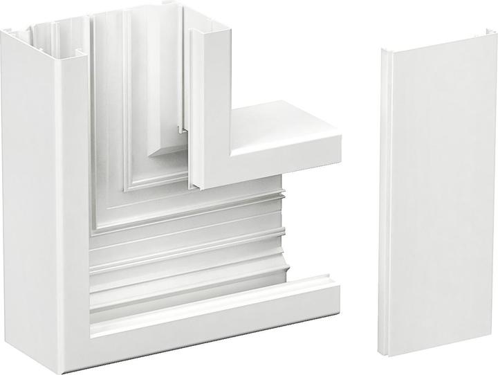 Produktbild Schneider Electric SE 5507123 INKA 123/72 90 Grad Flachwinkel m. Abdeckung Alu RAL9016 (20 cm)