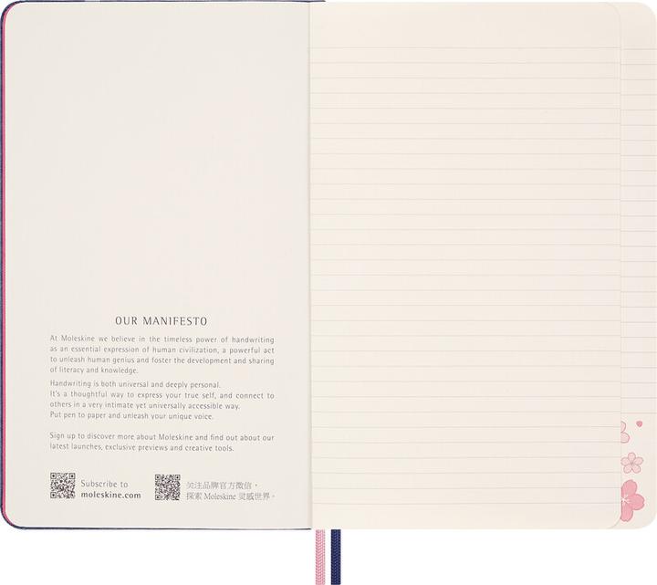 Produktbild Moleskine NB Sakura 2025 LG lin (13 x 21 cm, Liniert, Harter Einband)