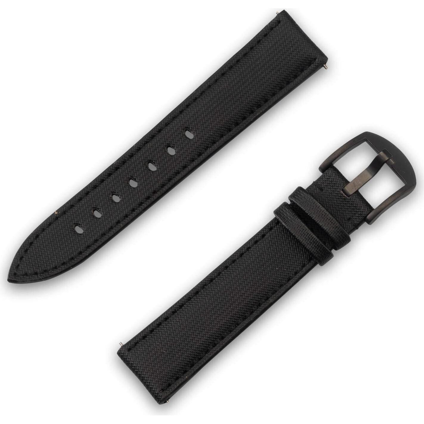 JT Berlin Watchband Wannsee | Universal 20mm | schwarz - Edelstahl schwarz | M | 10853 (10853) (Edelstahl) (10853)
