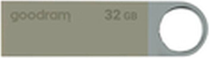 Actual product image Goodram 32GB USB 2.0 - 32 GB - USB Type-A - 2.0 - 20 MB/s - Rotating ring - Black - Silver (32 GB, USB-A)
