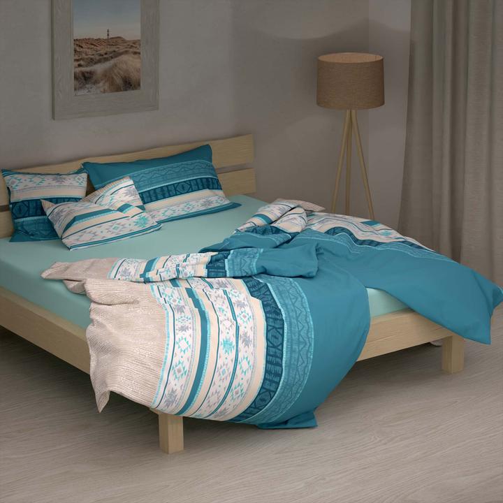 Produktbild Lotus Bettwaren Bettwäsche Bambus Kenai türkis (Duvetbezug, 240 x 240 cm)