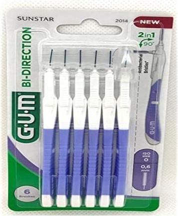 Produktbild GUM BI-Direction ISO 0 Interdentalbürste für die Hinterzahnreinigung 0,6 mm - 6er-Pack (6 x, 0.60 mm)