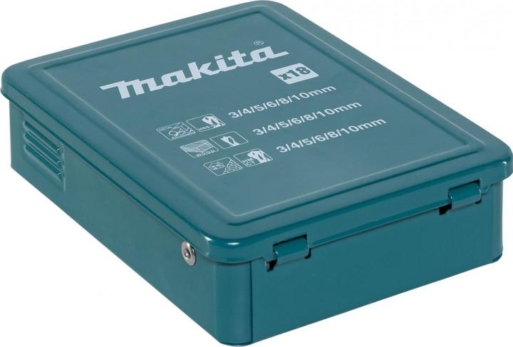 Image du produit Makita Assortiment universel de forets 18 pcs. (6 mm, 10 mm, 3 mm, 5 mm, 8 mm, 4 mm)