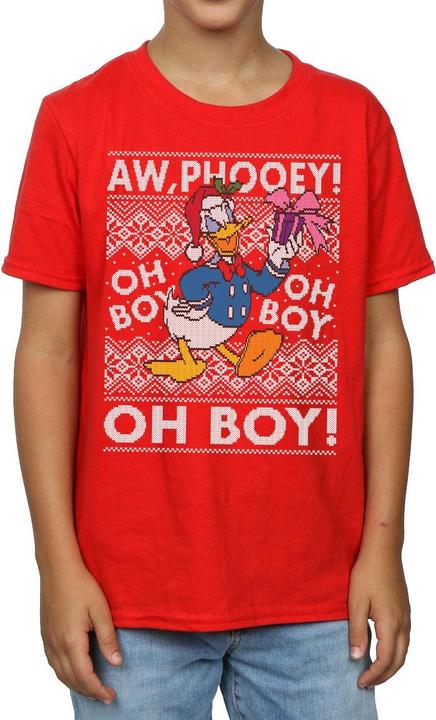 Disney Donald Duck Christmas Fair Isle TShirt Jungen (152, 158)