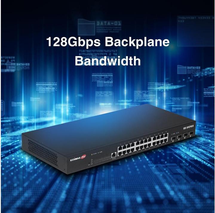Immagine prodotto edimax Switch Pro 28x GE GS-5424LX con montaggio a rack (28 Porti)