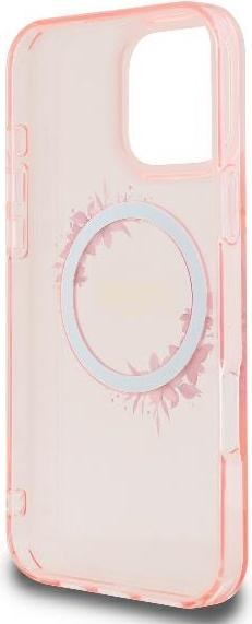 Actual product image Guess GUHMP16LHFWFCP iPhone 16 Pro 6.3" różowy/pink hardcase IML Flowers Wreath MagSafe (Apple iPhone 16 Pro)