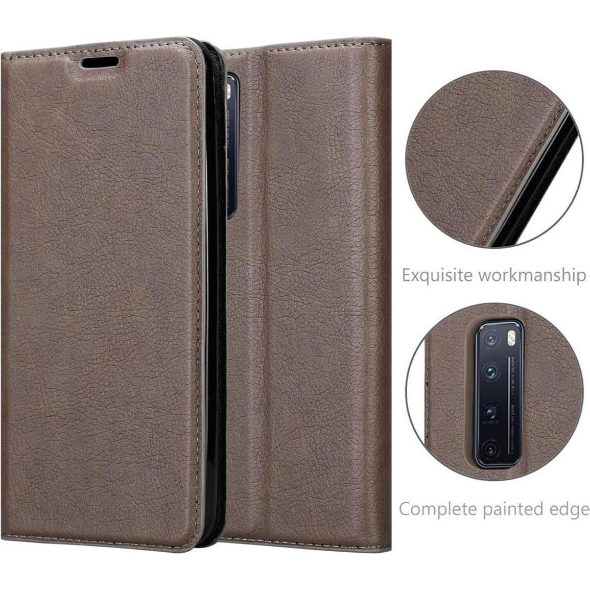 Thumbnail - Cadorabo Book Invisible Magnet Cover (Huawei Nova 7 Pro 5G), Smartphone Hülle, Braun