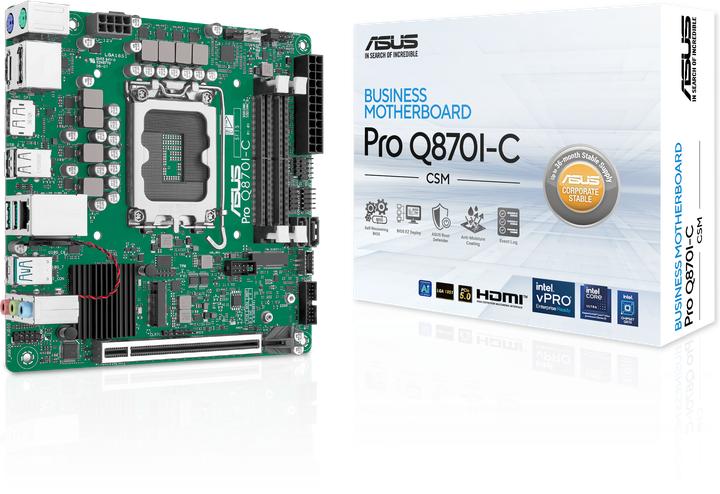 Productafbeelding ASUS MB PRO Q870I-C-CSM (LGA 1851, Intel Q870, Mini-ITX)