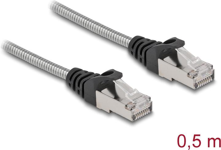 Actual product image Delock RJ45 cable Cat.6A U/FTP with metal jacket 0.5 m (U/FTP, CAT6a, 0.50 m)