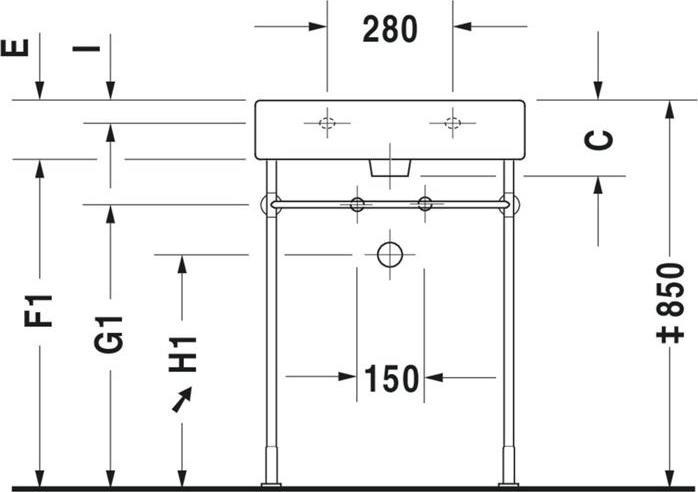 Immagine prodotto Duravit Mbel lavabo Vero 80 cm bianco 0454800000 (470 mm, 800 mm)