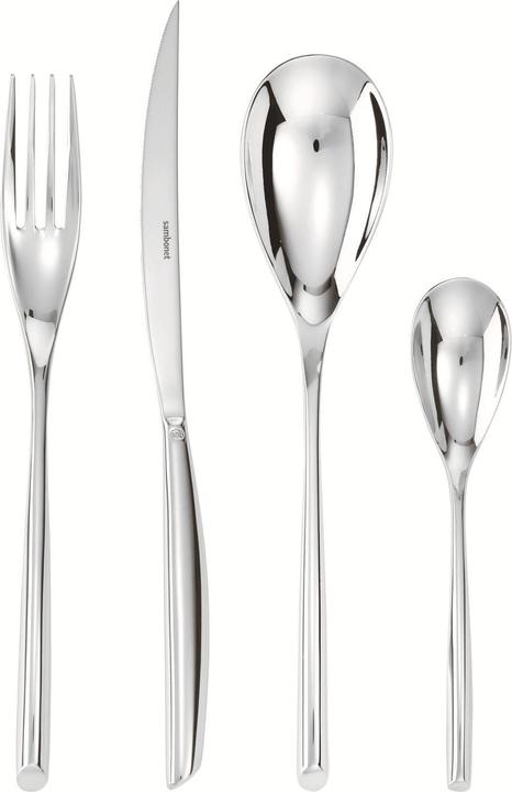 Produktbild Sambonet Besteck-Set Bamboo 24-teilig, Silber (24 Stk., Besteck Set)