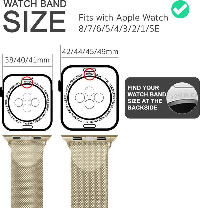 Produktbild Nalia Milanaise Metall Smart-Watch Armband (Edelstahl)