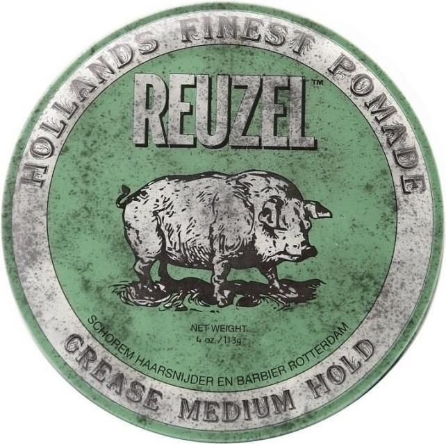 Image du produit Reuzel Green Grease Oil Based Pomade Medium Hold Medium Shine (Cire capillaire, Pommade capillaire)