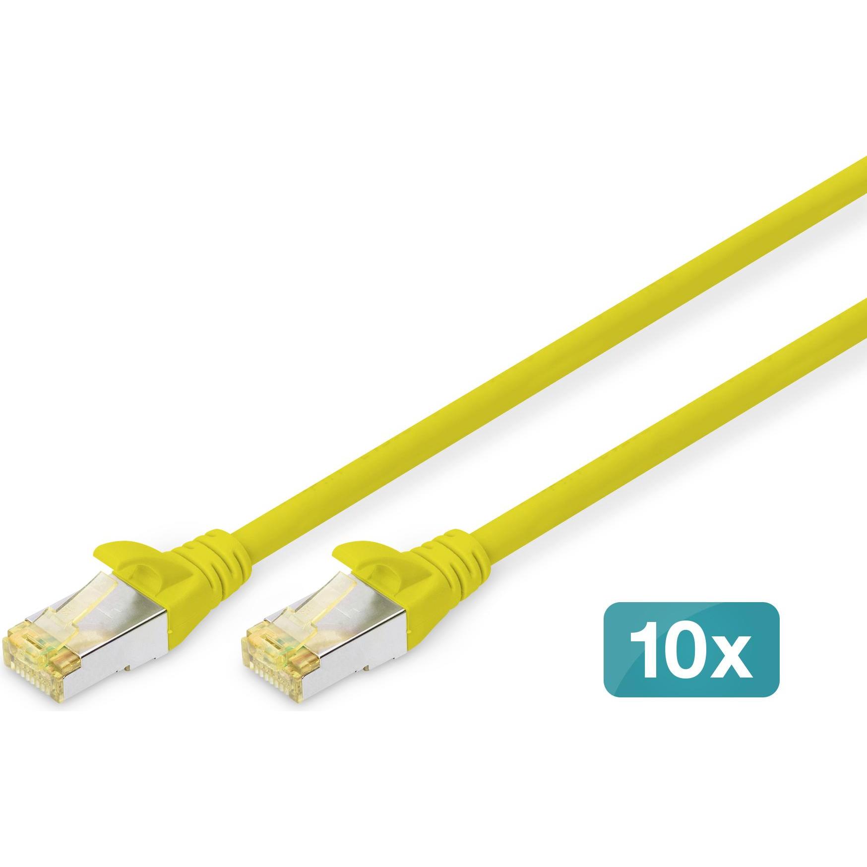 Digitus CAT 6A S/FTP Patchkabel, 10 Stück (S/FTP, CAT6a, 2 m), Netzwerkkabel