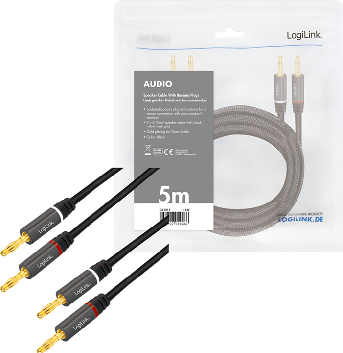 Actual product image LogiLink CA Speaker cable (5 m, 2 mm²)
