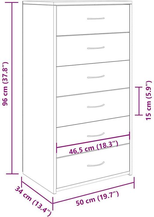 Produktbild vidaXL Sideboard (50 x 34 x 96 cm)