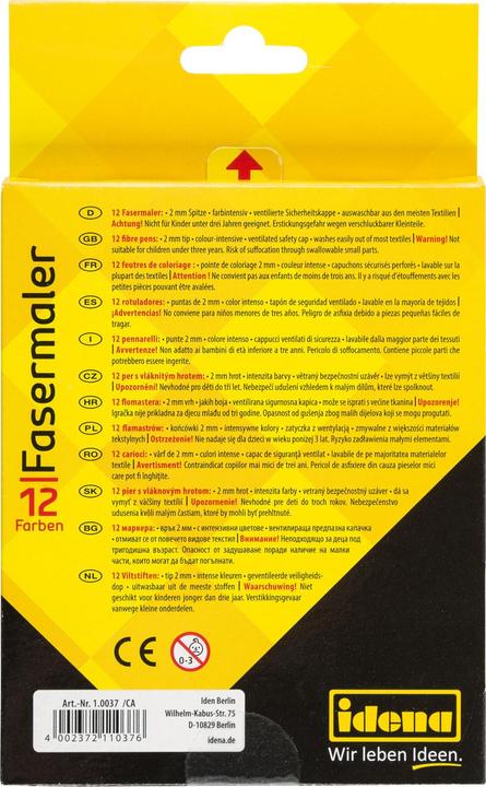 Actual product image Idena Fibre pens 12 pcs. (12x)