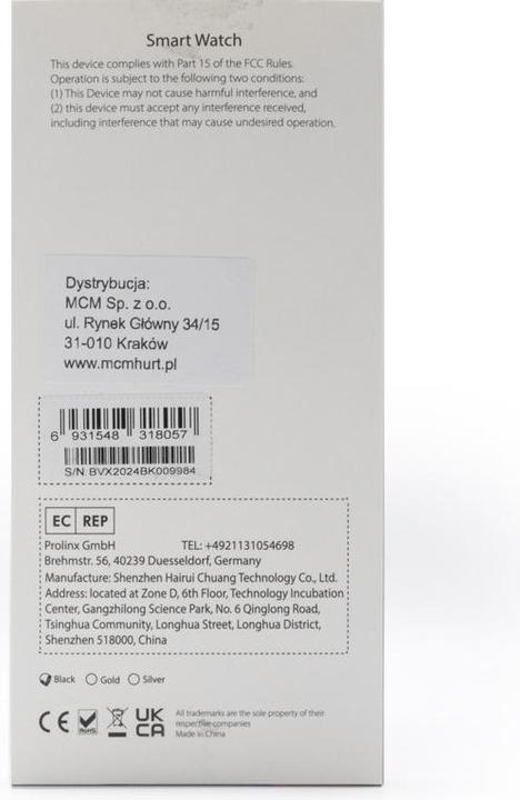Produktbild Blackview X20 (Connected Watch - 1.43" - Anrufbeantworter) Schwarz