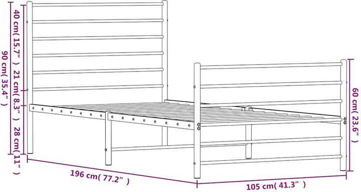 Image du produit vidaXL Bettgestell (100 x 190 cm)