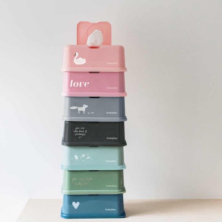 Actual product image Funkybox Wet wipes box, butterfly