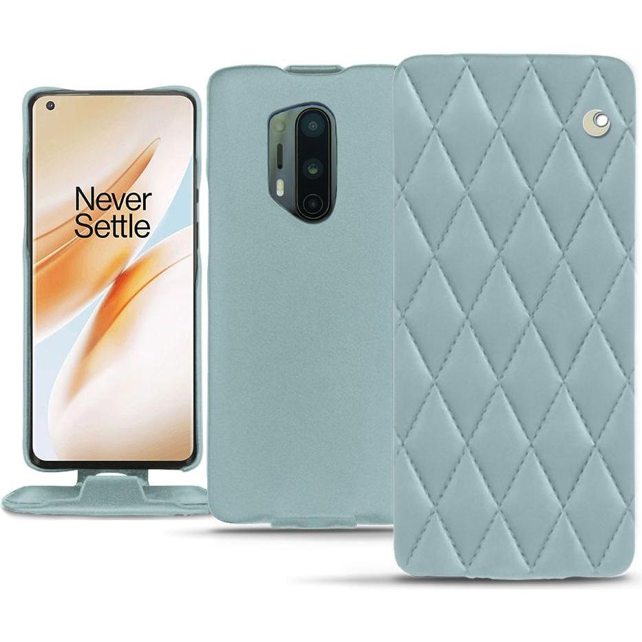 Noreve Lederschutzhülle vertikal (OnePlus 8 Pro), Smartphone Hülle, Blau