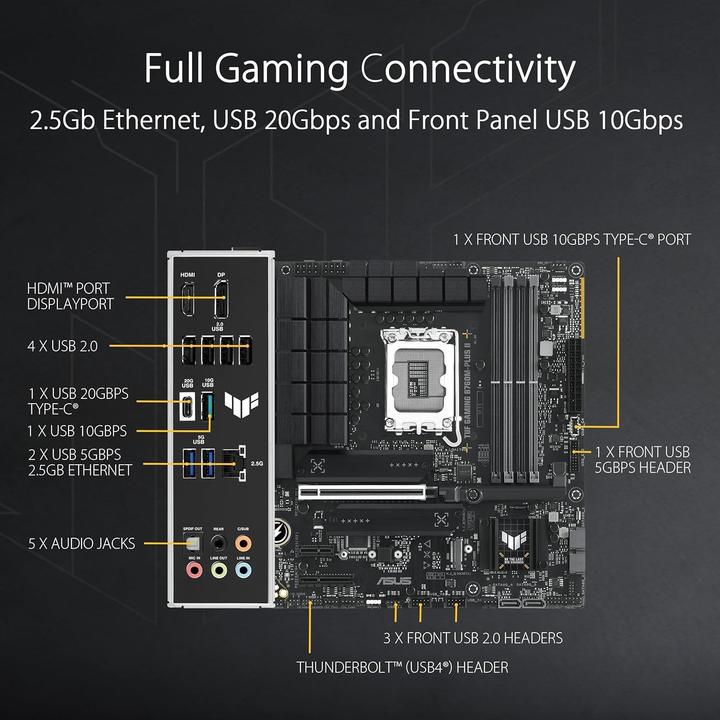 Produktbild ASUS TUF GAMING B760M-PLUS II (LGA 1700, Intel B760)