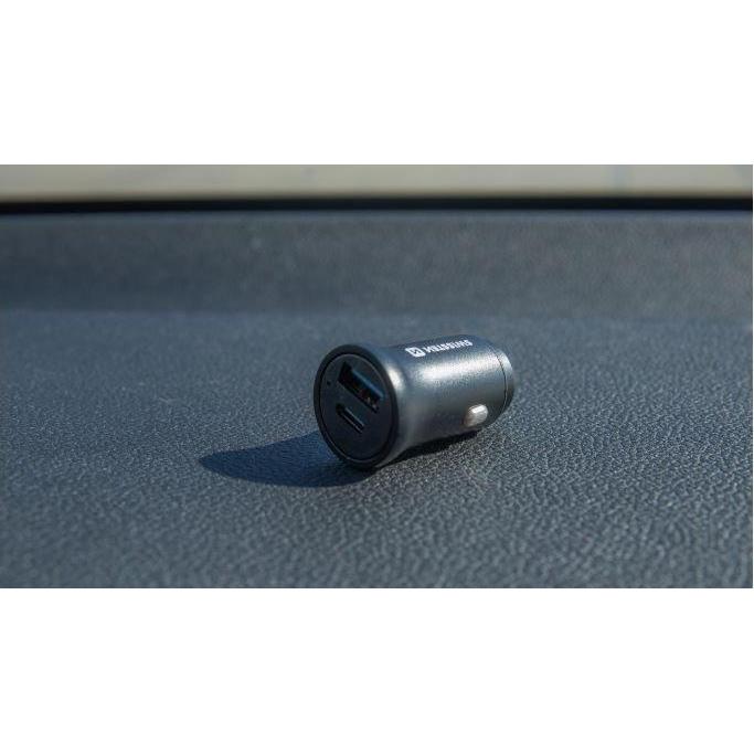 Thumbnail - Swissten USB Autoladegerät Power Delivery USB-C + Quick Charge 3.0 36W METAL, Auto Adapter, Schwarz